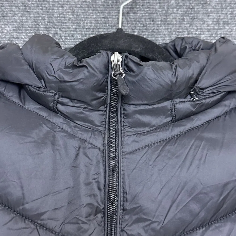 Charter Club Womens Packable Hooded Puffer Vest XL Black Full Zip Pockets